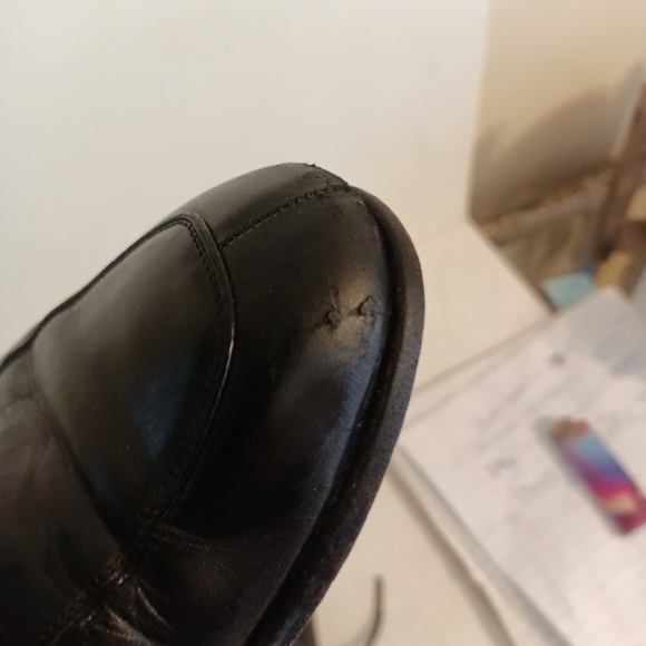 Magnanni Vintage dress Black leather men\'s loafers size 9.5 main image 4
